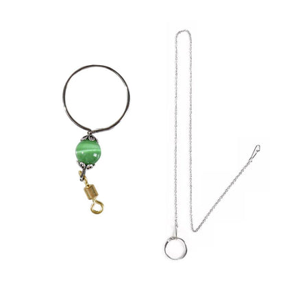 Parrot Neck Collar Stainless Steel Bird Chain Training Adjustable Bird Leash - M-Diameter 1.9cm
