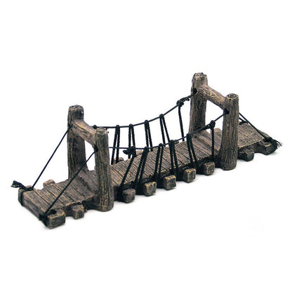 Resin Bridge Aquarium Decoration Fish Tank Accessories Shrimp Tortoise Climbing - Suspension Bridge-L