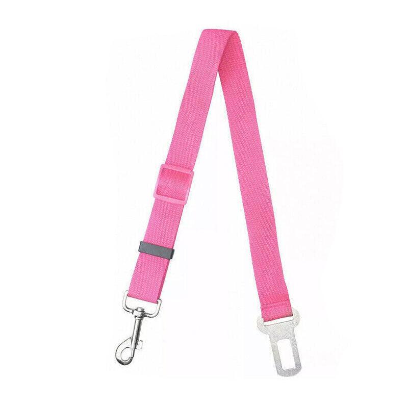 Adjustable Pet Harness Lead for Car Travel with Clip Attachment Nylon Restraint Strap - Purple