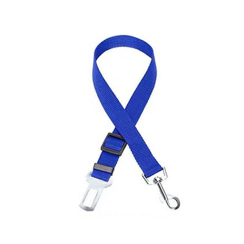 Adjustable Pet Harness Lead for Car Travel with Clip Attachment Nylon Restraint Strap - Purple