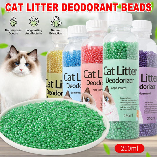 High Adsorption Cat Litter Deodorant Beads 250ml Long Lasting Odor Eliminator - Green