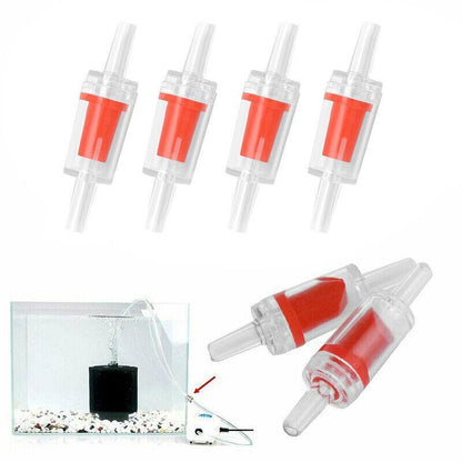 5/10X Check Valve Fish Tank Aquarium Air Pump Silicone Non-Return One Way Airline - 5PCS