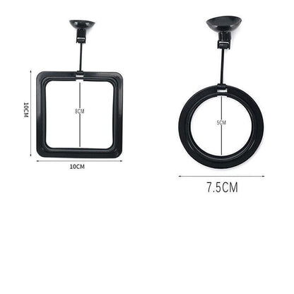 Fish Feeding Ring Aquarium Fish Tank Feeder Floating Fish Food Feeder Fish Food Black - Black Square