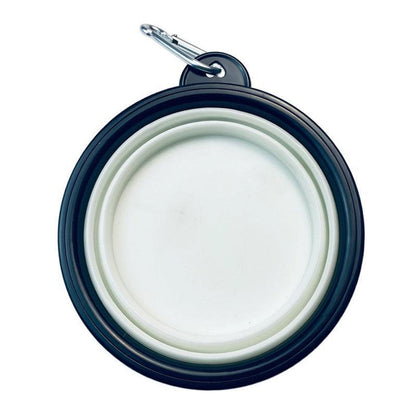 Collapsible Silicone Pet Bowl for Cat Dog Portable Food and Water Feeder - Yellow