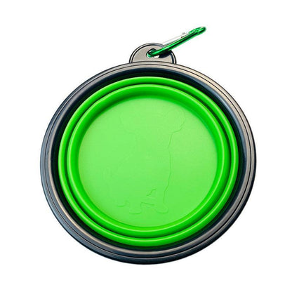 Collapsible Silicone Pet Bowl for Cat Dog Portable Food and Water Feeder - Yellow