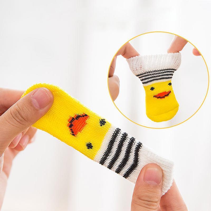 Non Slip Pet Socks for Dogs and Cats Knitted Paw Protector with Grips L Size - Red Heart