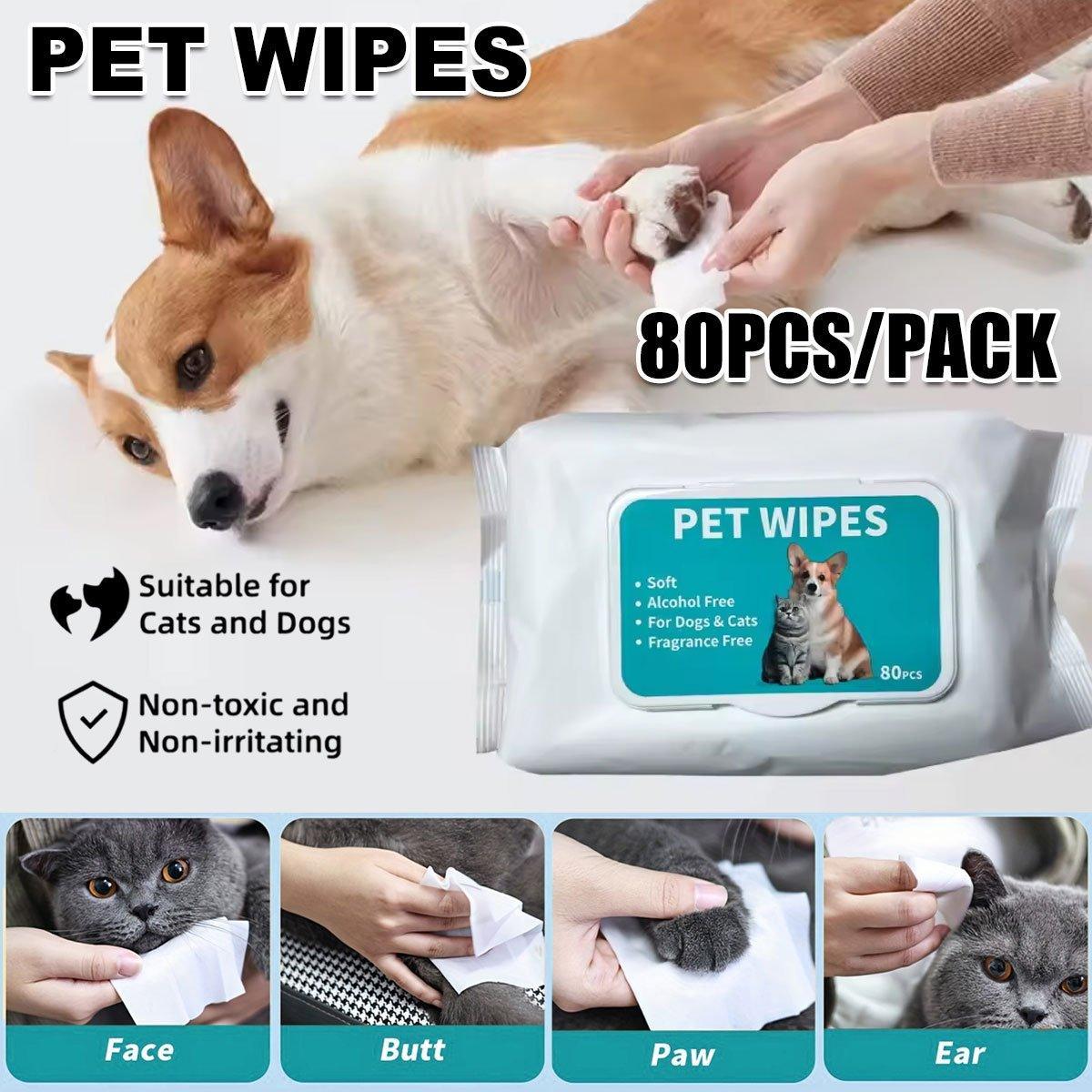 Pet Ear Cleaning Wipes Dogs Cats Gentle Ear Care Wipes Healthy Ears