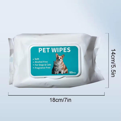 Pet Ear Cleaning Wipes Dogs Cats Gentle Ear Care Wipes Healthy Ears