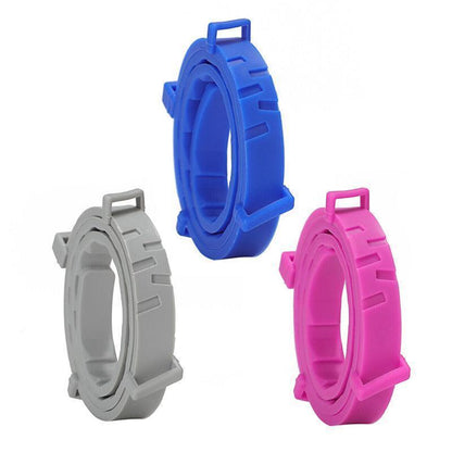 Adjustable Flea and Tick Collar for Dogs and Cats with Natural Repellent - Grey