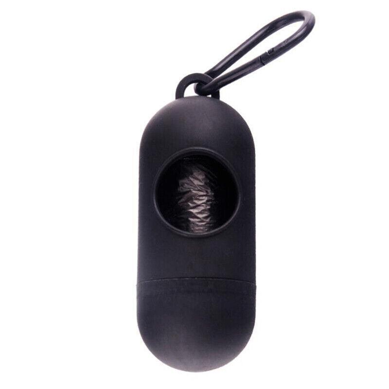 Portable Dog Waste Bag Dispenser with Refill Rolls for Pet Walking Cleanup - Pink