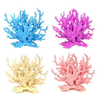 Soft Coral Realistic Water Plants Aquarium Decoration Fish Tank Seawater Set - Blue