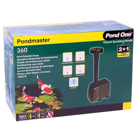 Pond One PondMaster 360 Pond Fountain Pump Kit - 600L/H - Mega Pet Store