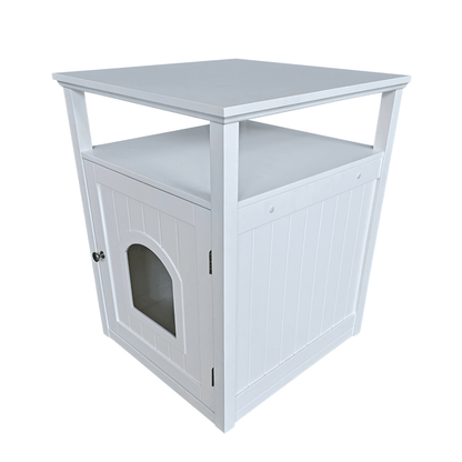 Jasper 2 Cat Litter Cabinet, White - Mega Pet Store