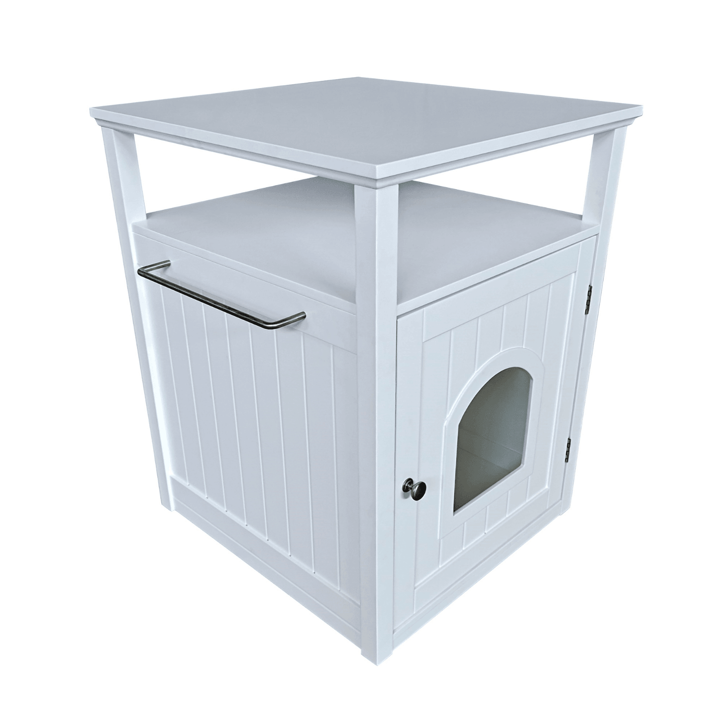 Jasper 2 Cat Litter Cabinet, White - Mega Pet Store