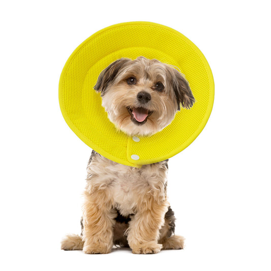 Ondoing Pet Dog Cat Elizabethan Collar Adjustable Cone Mesh Recovery Multicolor - Mega Pet Store