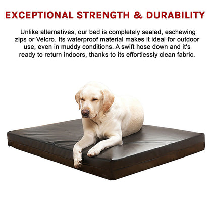 XL Dog Bed Chew Resistant Waterproof Heavy Duty Kennel Run Tough Robust