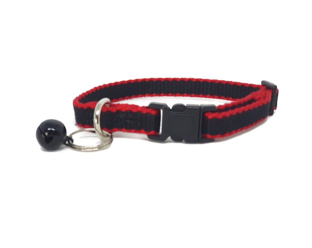 100% Pure Bamboo Fibre Cat Collar Plastic Buckle Black - Moondidley Pets