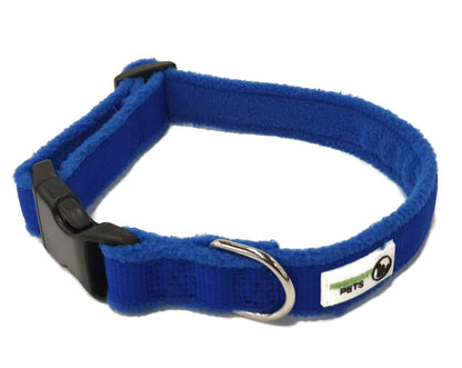 100% Pure Bamboo Fibre w/Fleece Lining Dog Collar Plastic Buckle - Moondidley Pets X-Small Navy