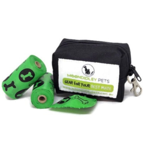 Poop Bag Holder with 2 Rolls Eco-Friendly Poop Bags - Moondidley Pets - Mega Pet Store