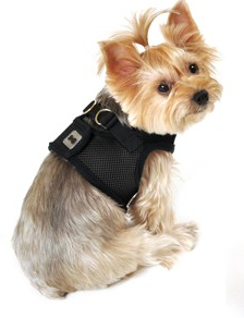 Vest Harness Pet Dog-Cat Step-in Velcro and Buckle Attachments - Moondidley Pets Large Black