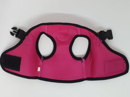 Vest Harness Pet Dog-Cat Step-in Velcro and Buckle Attachments - Moondidley Pets Medium Pink