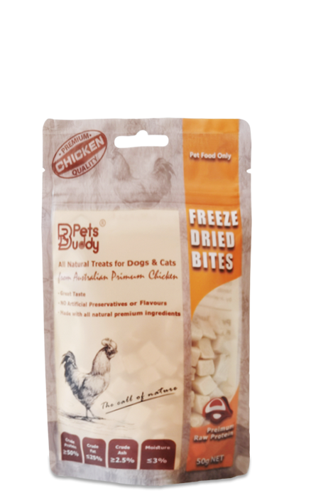 PetsBuddy Freeze Dried Treat Chicken Breast 50g