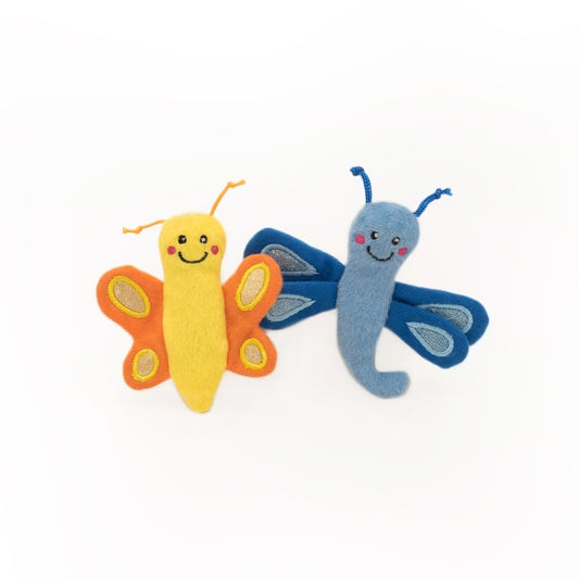 Zippy Paws ZippyClaws Cat Toy, 2 Pack (Butterfly & Dragonfly)