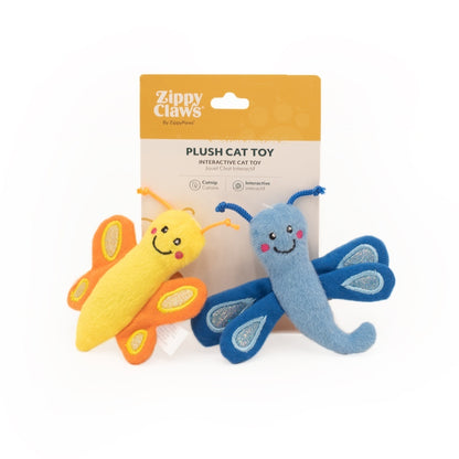 Zippy Paws ZippyClaws Cat Toy, 2 Pack (Butterfly & Dragonfly)