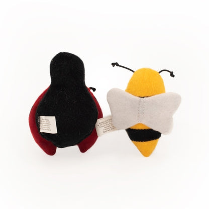 Zippy Paws ZippyClaws Cat Toy, 2 Pack (Ladybug & Bee)