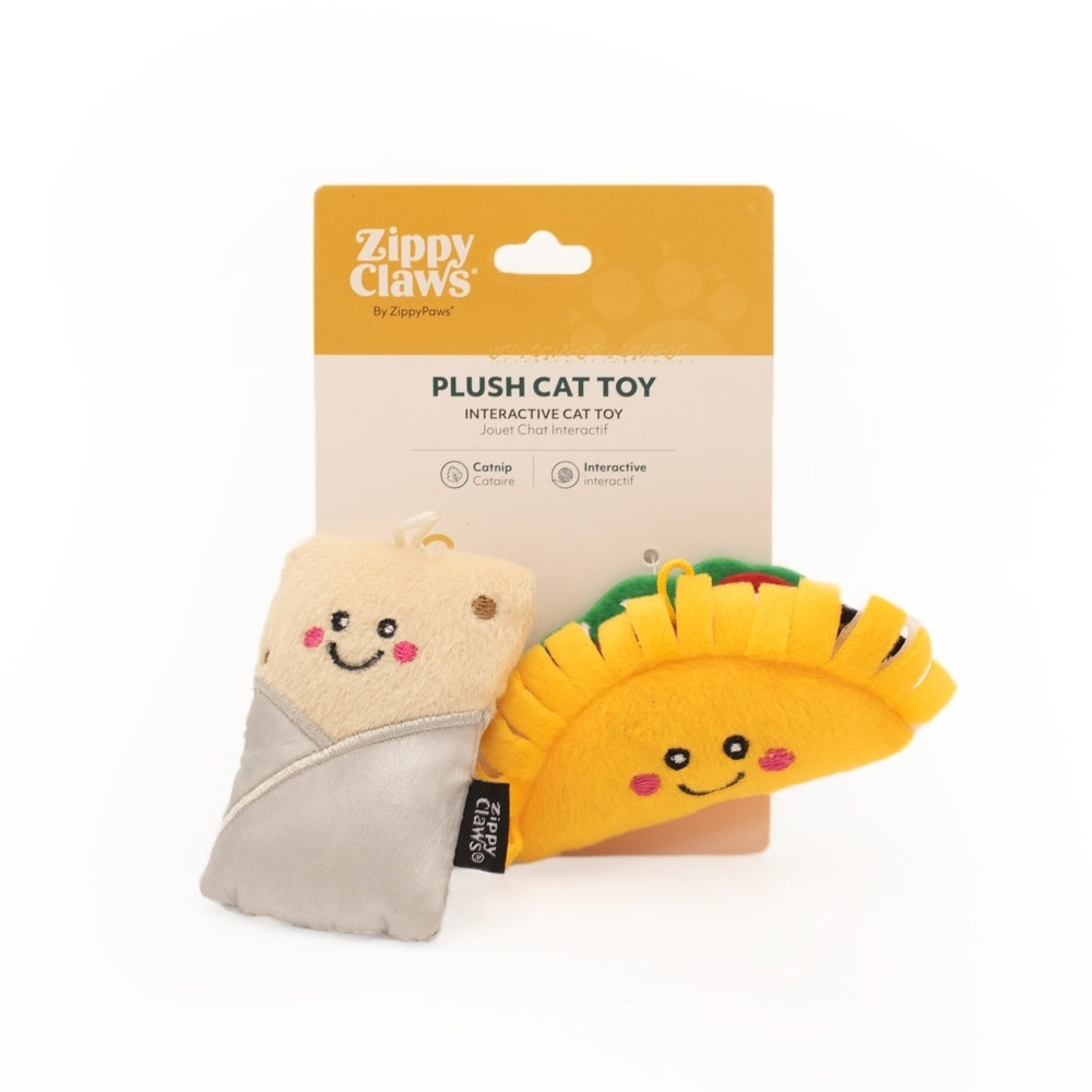 ZippyPaws ZippyClaws NomNomz Taco & Burrito Cat Toy