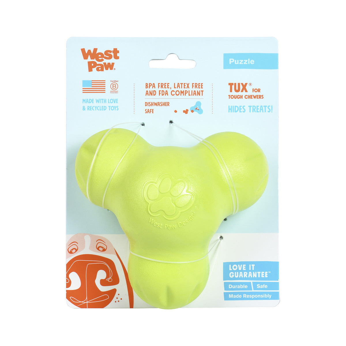 West Paw Tux Treat Dispensing Dog Chew Toy