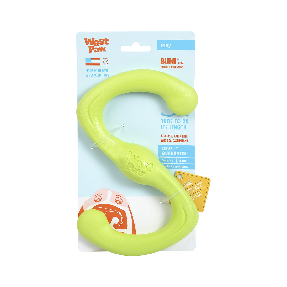 West Paw Zogoflex Bumi Tug & Fetch Dog Chew Toy