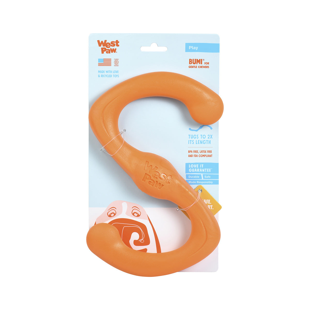 West Paw Zogoflex Bumi Tug & Fetch Dog Chew Toy