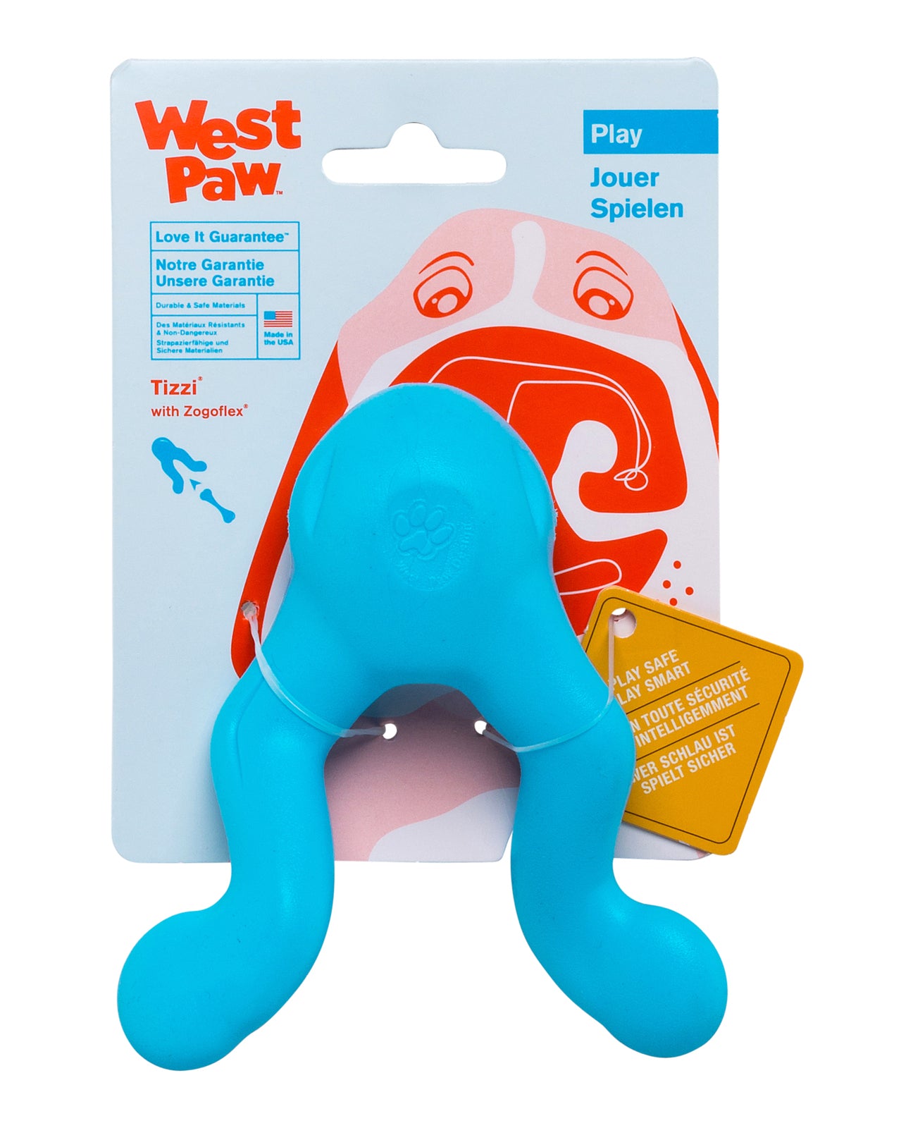 West Paw Tizzi Tug & Fetch Treat-Dispensing Dog Toy