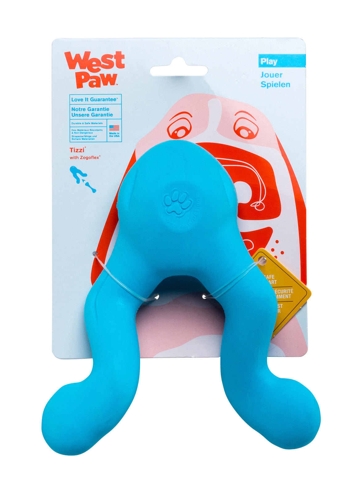 West Paw Tizzi Tug & Fetch Treat-Dispensing Dog Toy