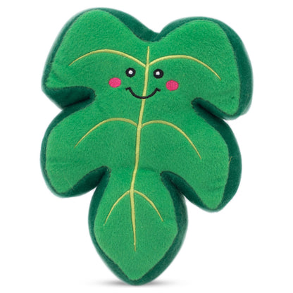 Zippy Paws Squeakie Pattiez Monstera Leaf Plush Squeaker Dog Toy