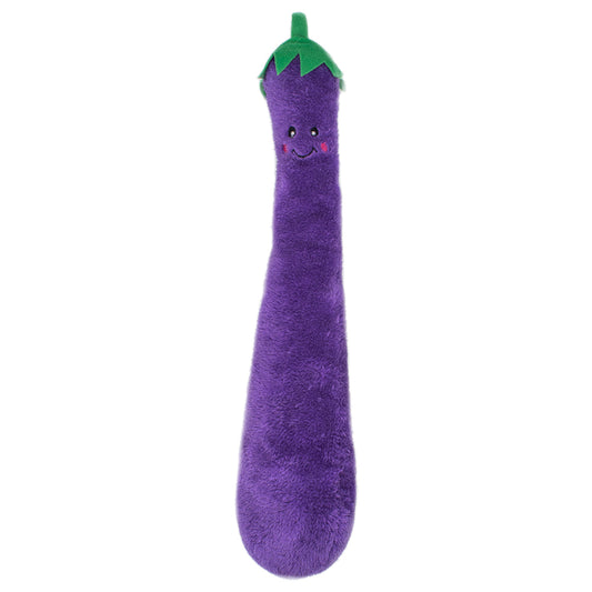 Zippy Paws Jigglerz Eggplant Plush Squeaky Dog Toy