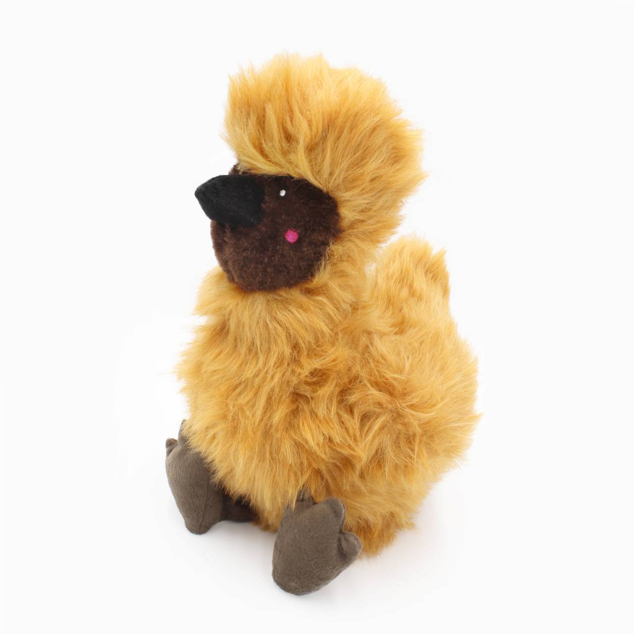 Zippy Paws Wooliez Enzo the Emu Plush Squeaker Dog Toy