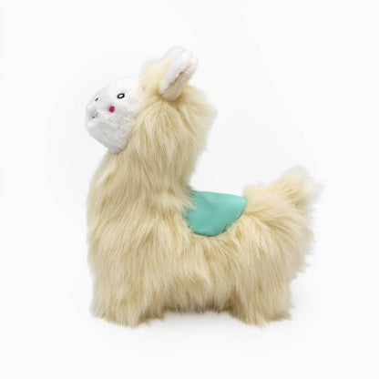 Zippy Paws Wooliez Larry the Llama Plush Squeaker Dog Toy