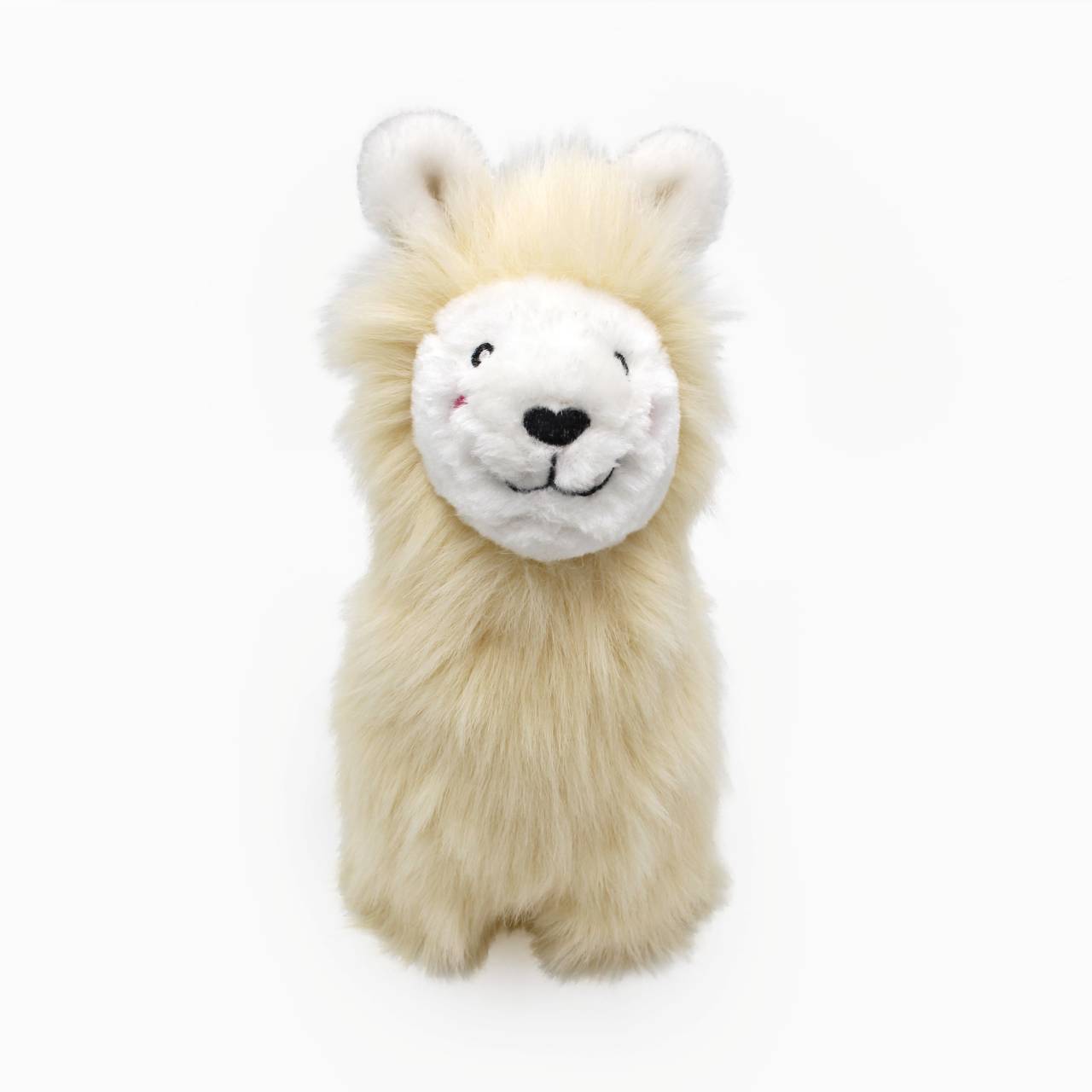 Zippy Paws Wooliez Larry the Llama Plush Squeaker Dog Toy