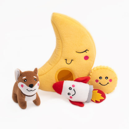 Zippy Paws Burrow To the Moon Interactive Dog Toy