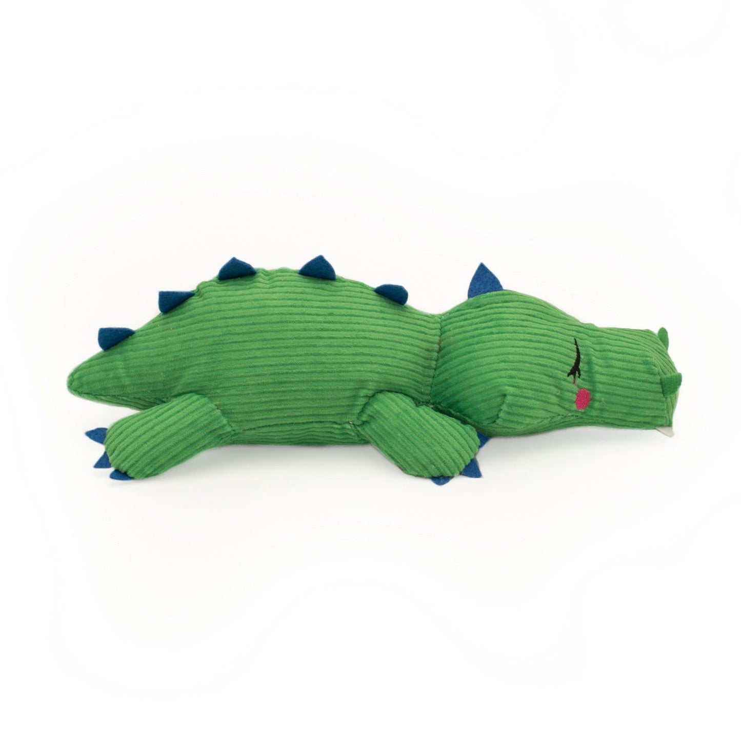 Zippy Paws Snooziez with Silent Shhhqueaker Alligator Plush Dog Toy