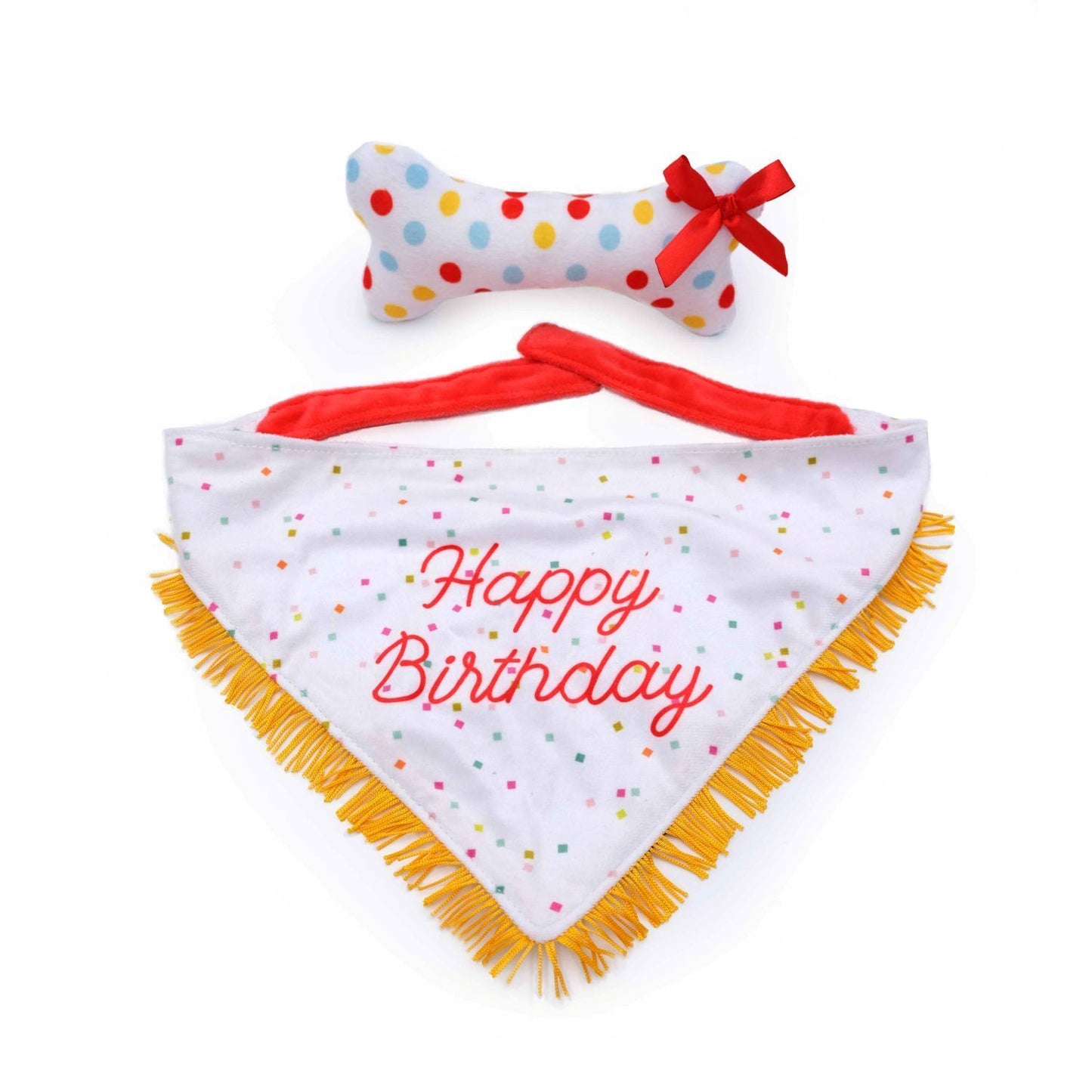 Zippy Paws Bandana & Bone Birthday Gift Set for Dogs