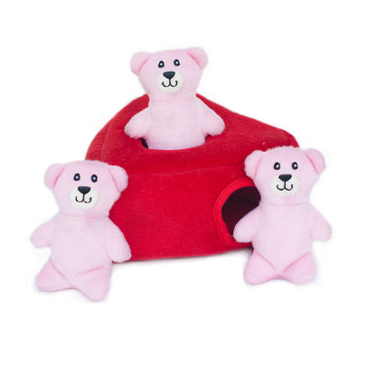 Zippy Paws Burrow Heart n Bears Interactive Dog Toy