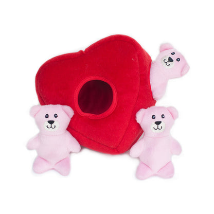 Zippy Paws Burrow Heart n Bears Interactive Dog Toy