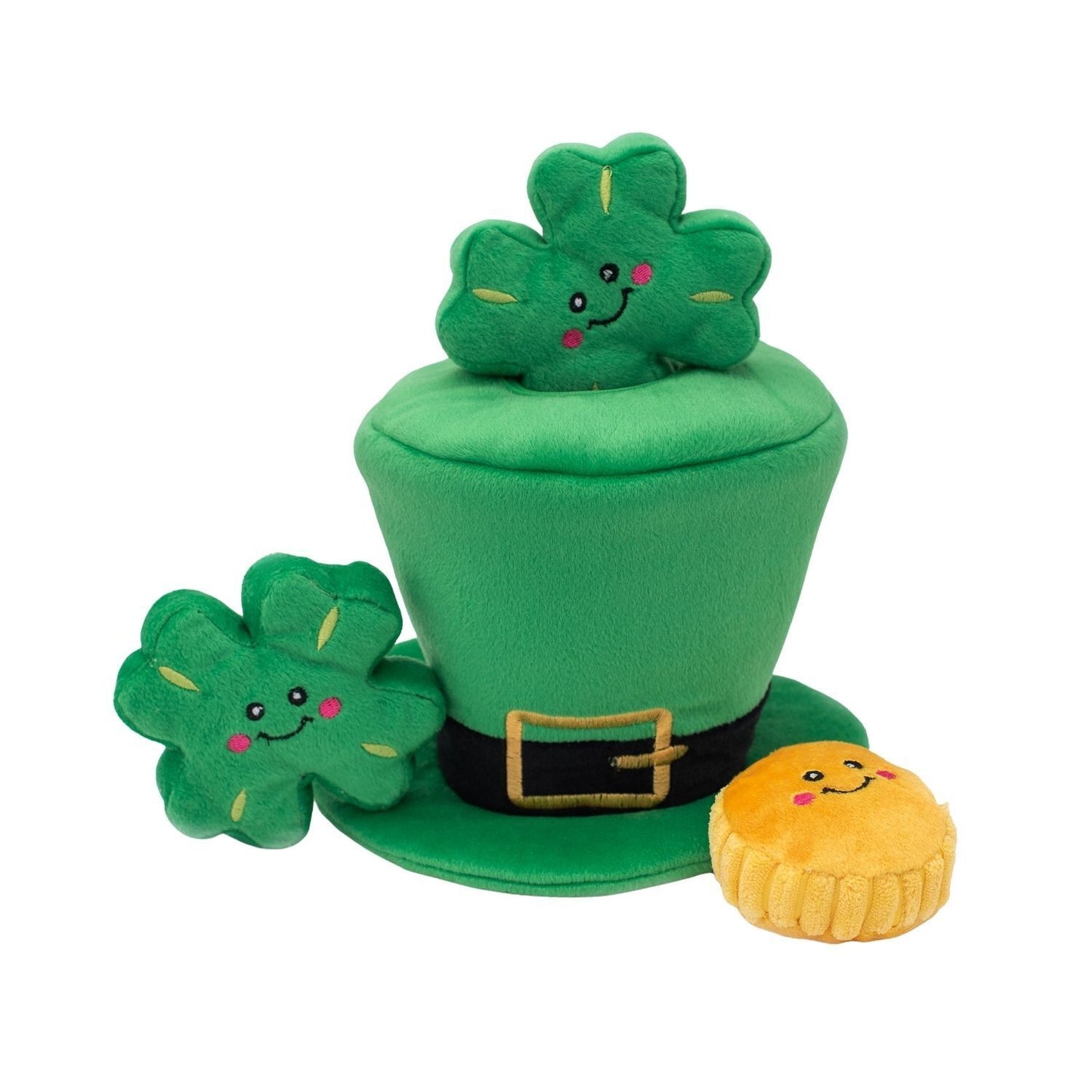 Zippy Paws Burrow Leprechaun Hat Interactive Dog Toy