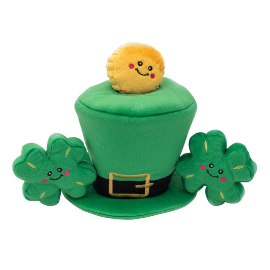 Zippy Paws Burrow Leprechaun Hat Interactive Dog Toy