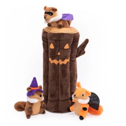 Zippy Paws Halloween Burrow Haunted Log Dog Toy