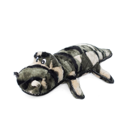 ZippyPaws Z-Stitch Grunterz Cameron the Camo Gator Dog Toy