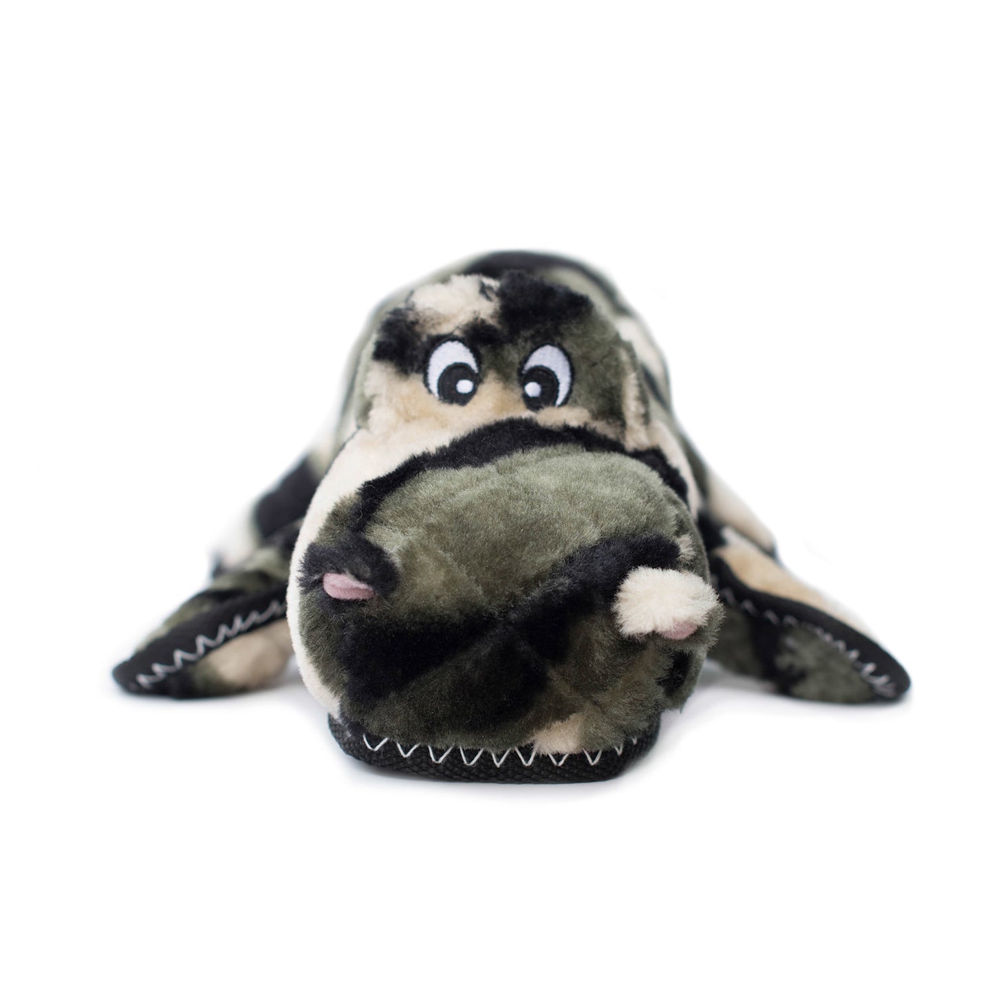 ZippyPaws Z-Stitch Grunterz Cameron the Camo Gator Dog Toy